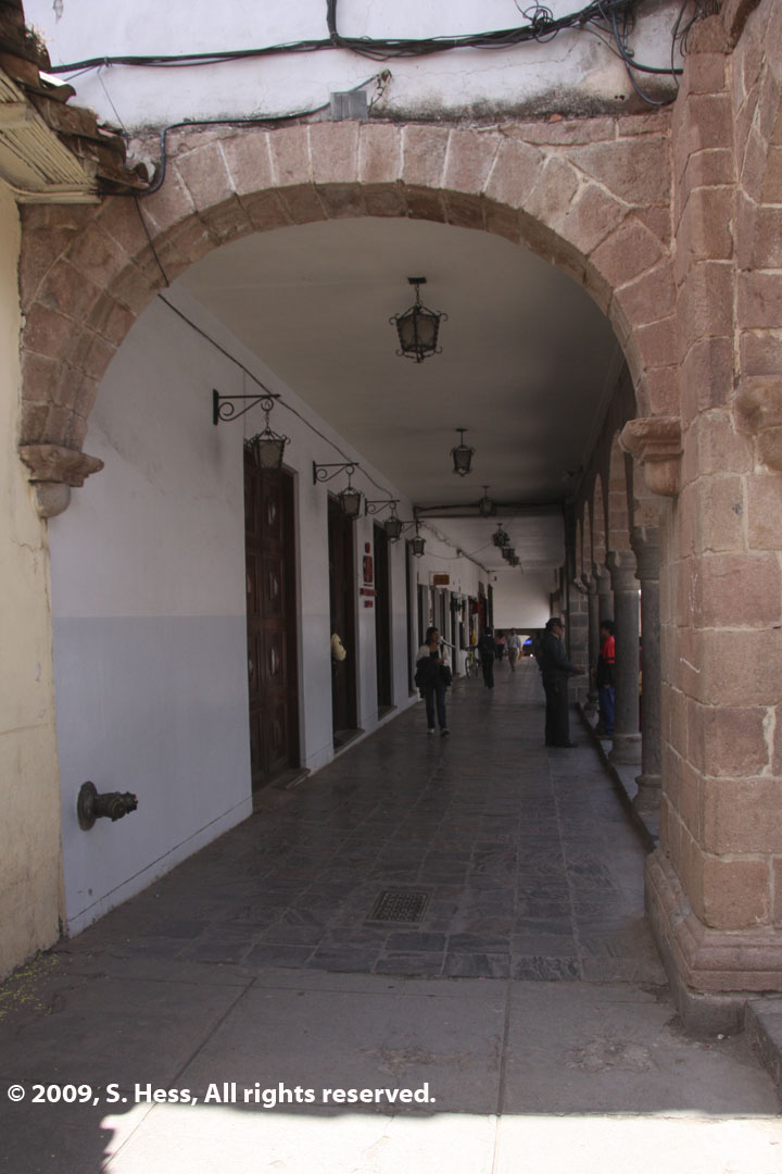 Portico fronting the Plaza de Armas